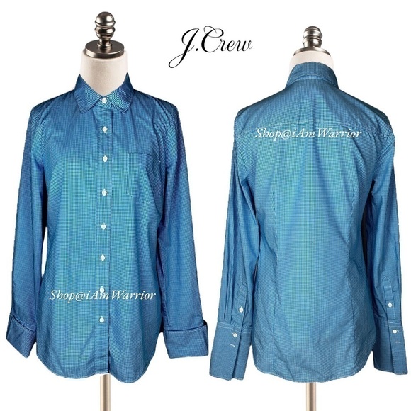 Thomas Mason for J.Crew blue micro-check buttondown shirt *shop@iamwarrior - Picture 4 of 9